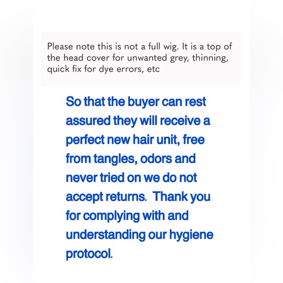 NWT 100% human hair dark brown remy burgundy hint 100% topper center parting - Picture 15 of 15